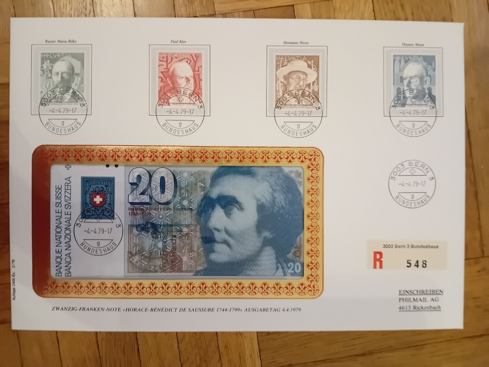 Banknoten: Banknotenbrief 20 Franken – Neu (gemäss Beschreibung) aus Muralto von Alex1912