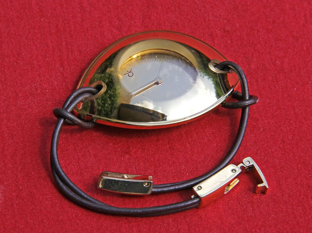 Montre Femme Collezio Double Fuseau – Boîtier Or, Bracelet Cuir D'alligator, Occasion