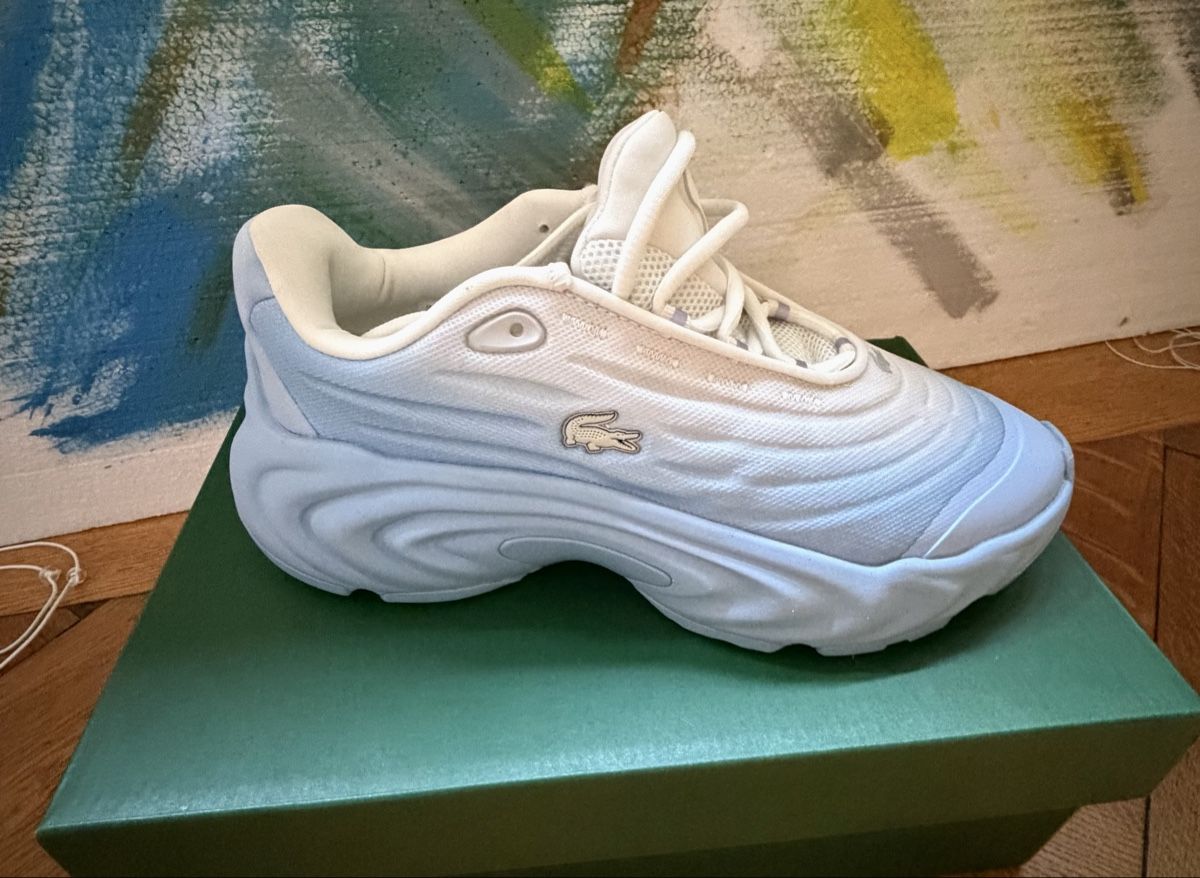 Lacoste Scarpe da donna: Lacoste Turnschuhe weiss/hellblau Grösse 39 neu – Nuovo e nell'imballaggio originale da Bern venduto da VintageRuth