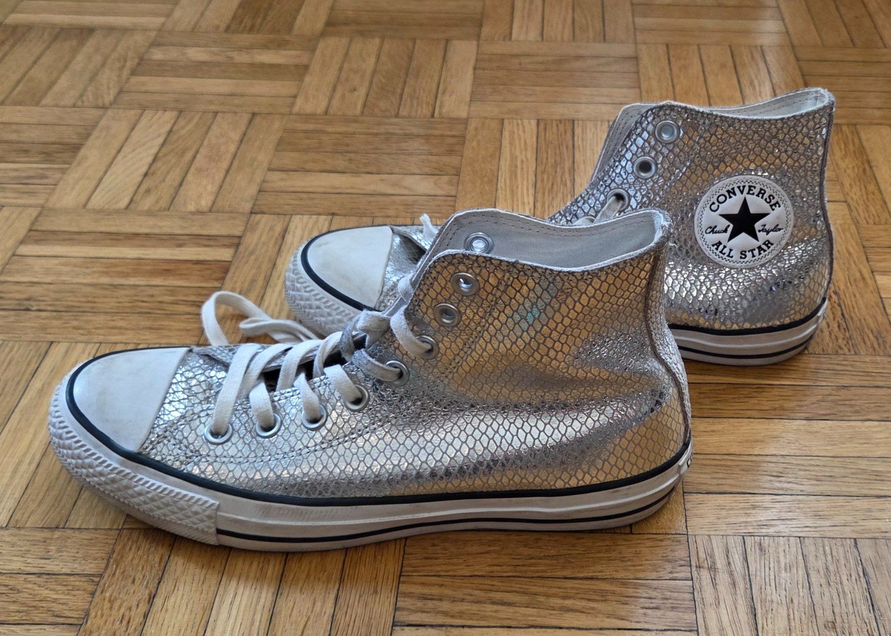 Converse Damenschuhe: Converse All Star Chucks Silber – Gebraucht aus Brüttisellen von ruebli-fan13 3