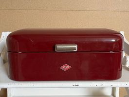 Brotkasten von Wesco dunkelrot Metall gut erhalten ca 40cm