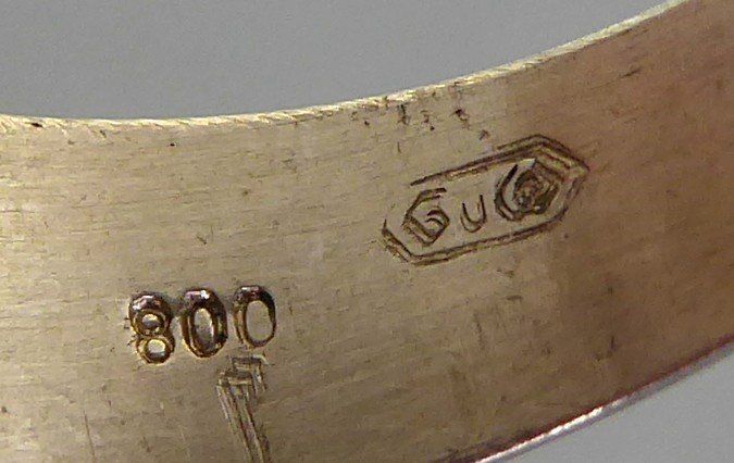 Anelli: Ring 800 Silber mit Quarz Stein um 1965 – Usato da Muri AG venduto da Lineli2020 4