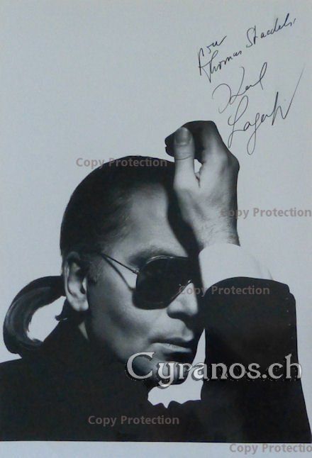 Autografi: Karl Lagerfeld (1933-2019) Modeschöpfer - Autogramm – Usato da Dietikon venduto da cyranos1