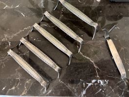 Vintage Versilberte Messer­­bänkchen Ristau & Schmid Antik