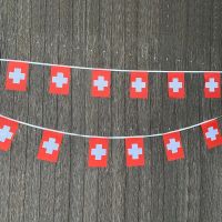Schweizer Wappen Wimpel Kette, rot/weiss,🇨🇭Neu