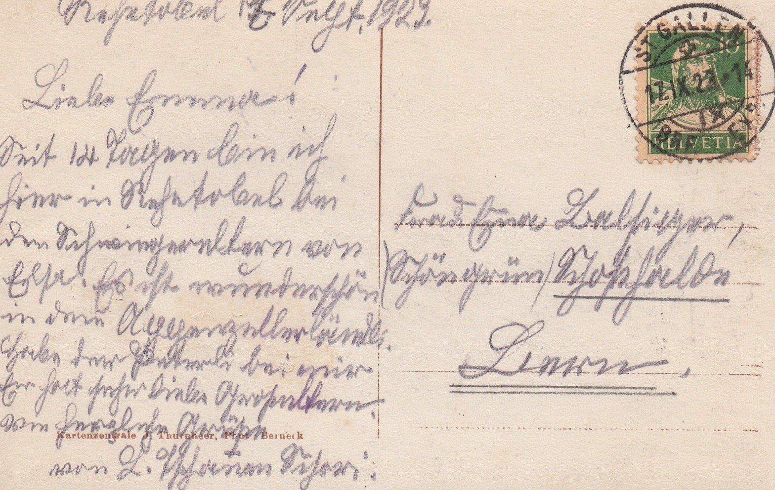 Cartoline postali: AK - Rehetobel - gel. 17.9.1923 – Usato da Fribourg venduto da schnalla92 1