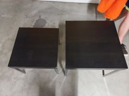 Salontisch schwarz, 2-teilig