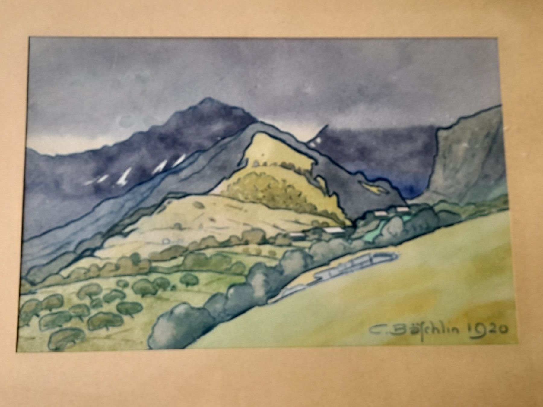 Dipinti: Aquarell Berglandschaft 1920 – Usato da Aeschi b.Spiez venduto da 52_wochen 6