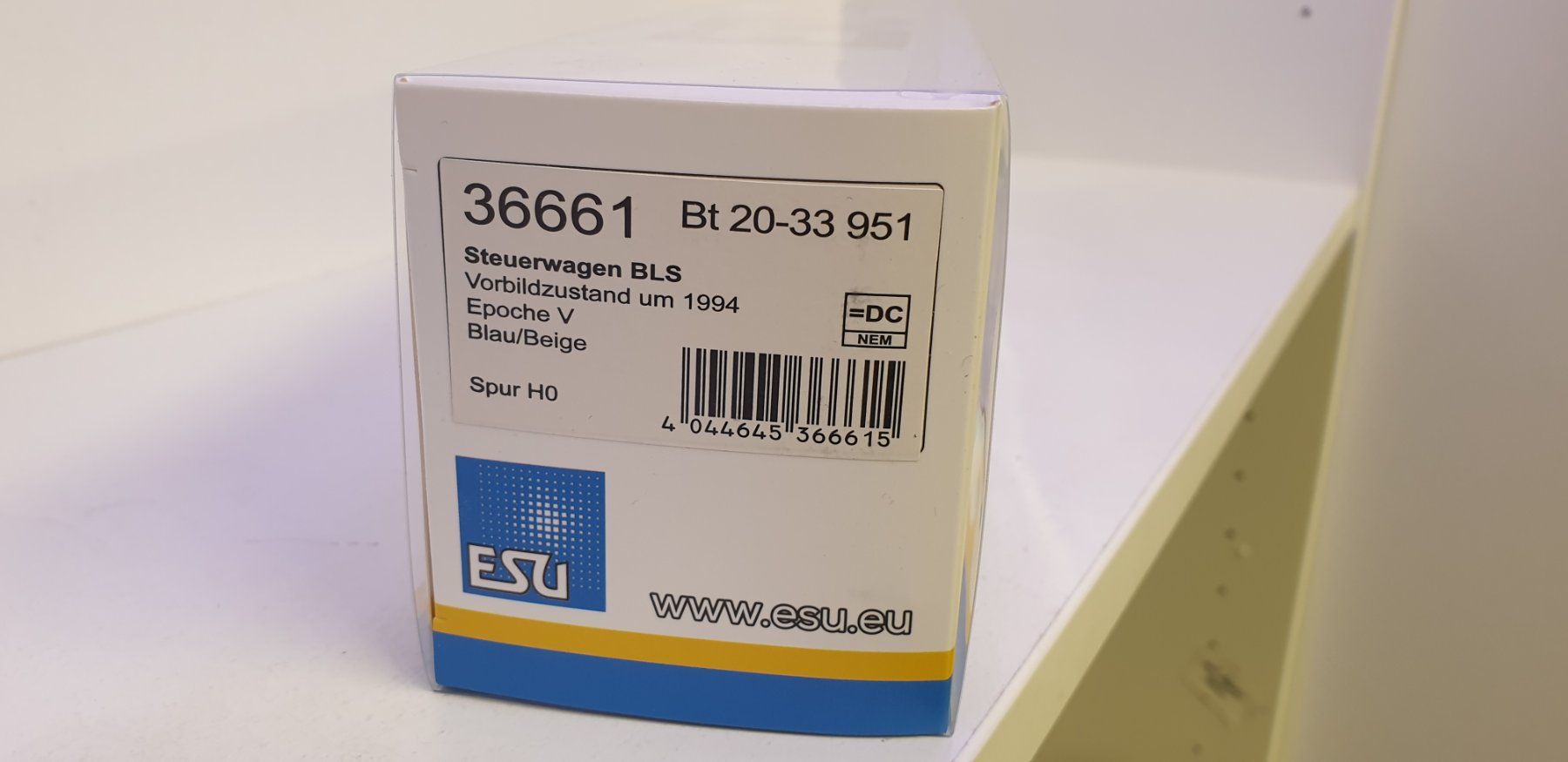 Esu Modellini di ferrovie: Esu BLS Steuerwagen DC/AC Digital 36661 – Nuovo e nell'imballaggio originale da Neuenhof venduto da ludovicco 1