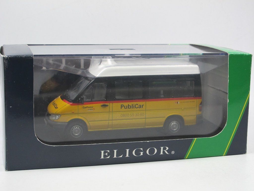 Mercedes-Benz Modellini d'auto: Mercedes-Benz Sprinter Minibus Phase II 2000-2002 "Schweizer – Nuovo e nell'imballaggio originale da Gerlafingen venduto da espero88 6