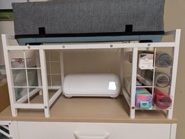Aufbewahrungsregal für Cricut Plotter u.a. mit Rollenhalter