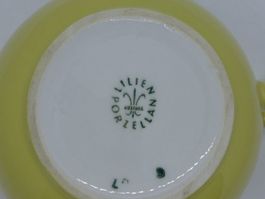 LILIEN Porzellan pot à lait jaune pastel et blanc intérieur