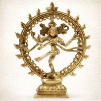 Shiva Nataraj Statue 520g Messing Guss Figur Metall Indien