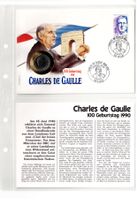 Charles de Gaulle_100. Geburtstag_Münzbrief mit Beschreibung
