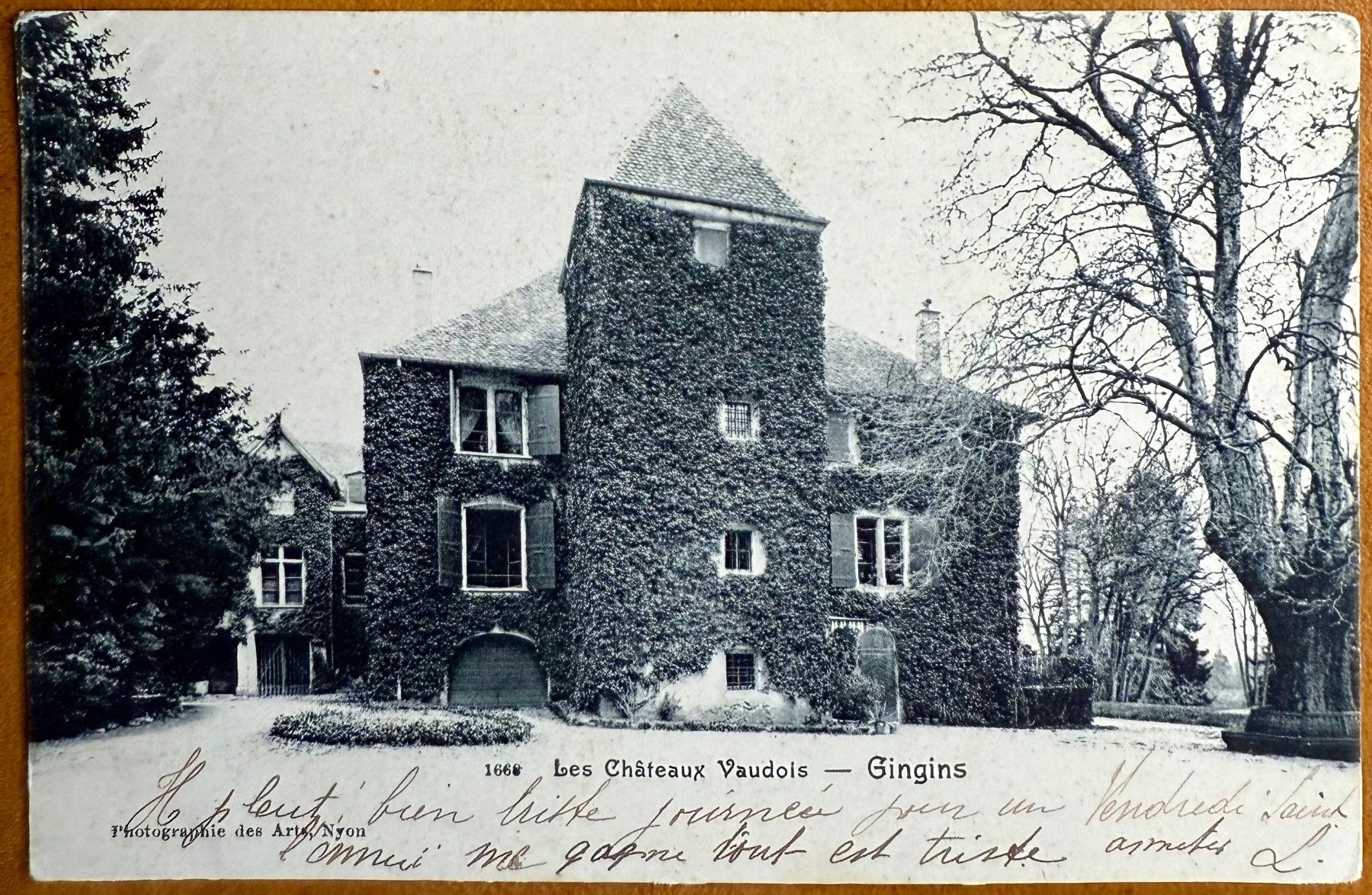 Cartoline postali: Gingins - Le Château – Usato da Lutry venduto da Ediego