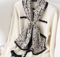 New with gift package Elegant 100% silk  Print Scarf Camilla