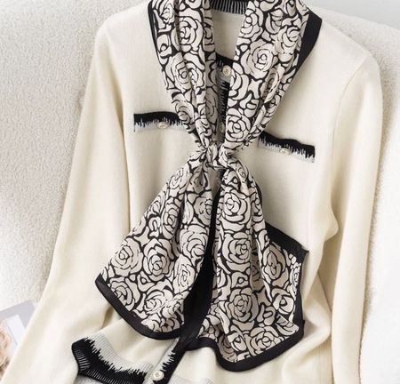 New with gift package Elegant 100% silk  Print Scarf Camilla