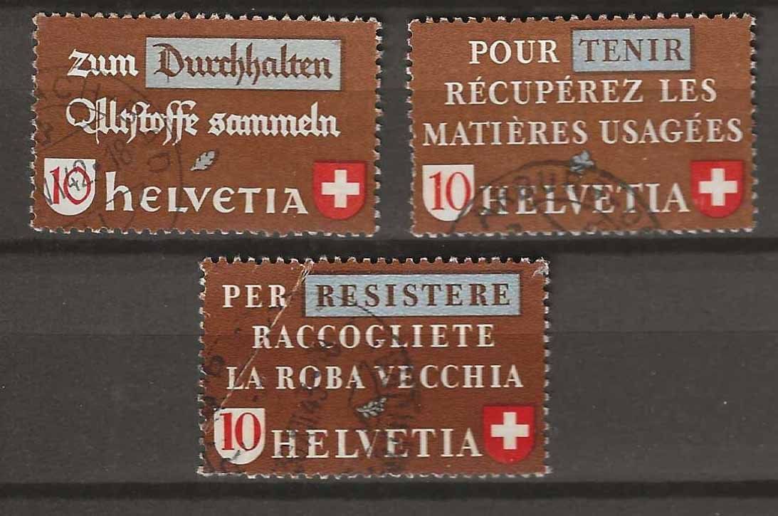 Tutti i francobolli: CH254 - Durchhalten, Tenir, Resistere obl. – Usato da Trélex venduto da Phil_Albert