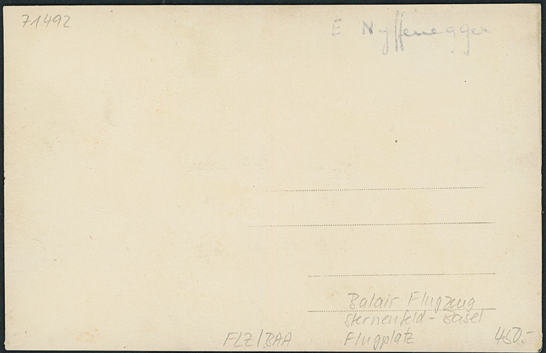 Cartoline postali: BL Balair - Flugzeug - Sternenfeld - Basel - Flugplatz – Nuovo (secondo la descrizione) da Schindellegi venduto da masutka7 1