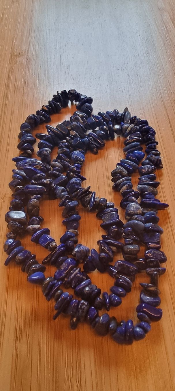 Minerali & Pietre curative: Lapislazuli Splitter 3-15mm. Strang 80cm. – Nuovo e nell'imballaggio originale da Menziken venduto da Mirager 2