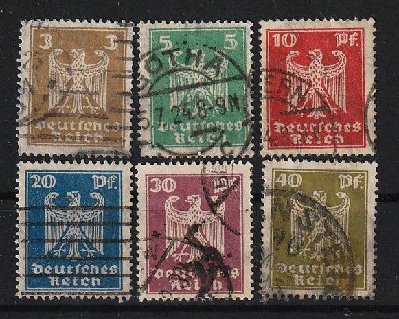Alle Briefmarken: Deutsches Reich 1924 Restlot – Gebraucht aus Arlesheim von gaugi43