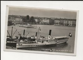 AK 1925 Genf Genfersee mit Raddampfer