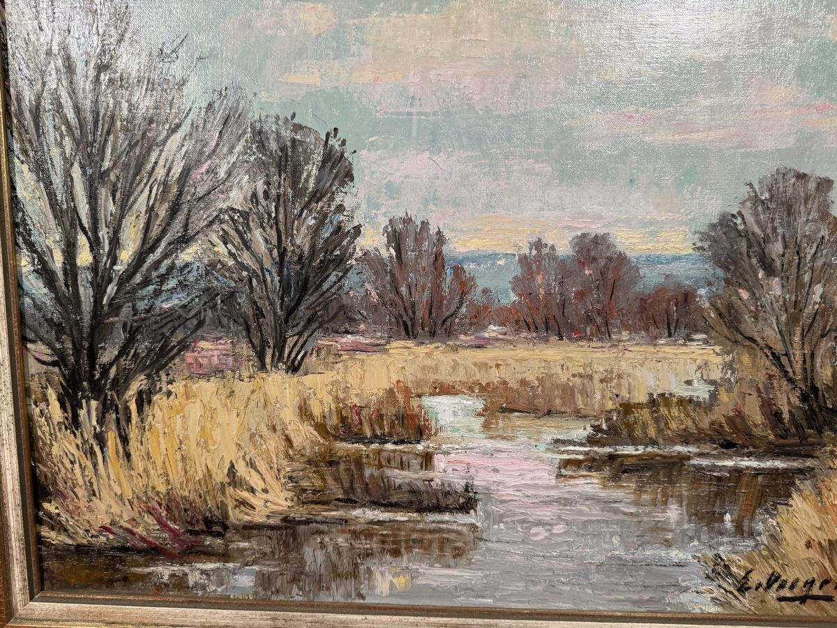 Gemälde: Tableau Paysage Riviere, Signé E Voegeli – Gebraucht aus Lausanne von vas_cdb2 2