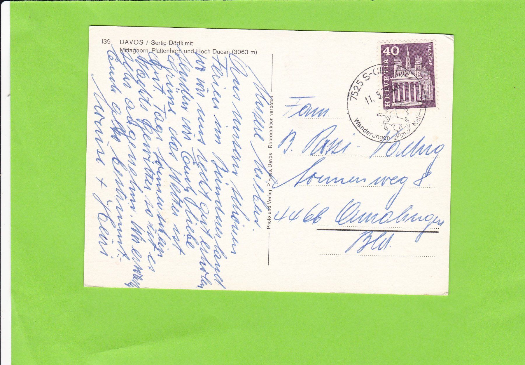 Cartes postales: Sertig-Dörfli – D'occasion à St. Peterzell par neckertal 1