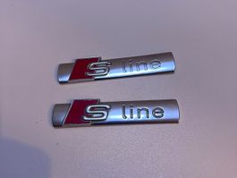 Original Audi 2x S Line Emblem
