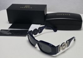 Versace Sonnenbrille Medusa Blau / Silber NEU