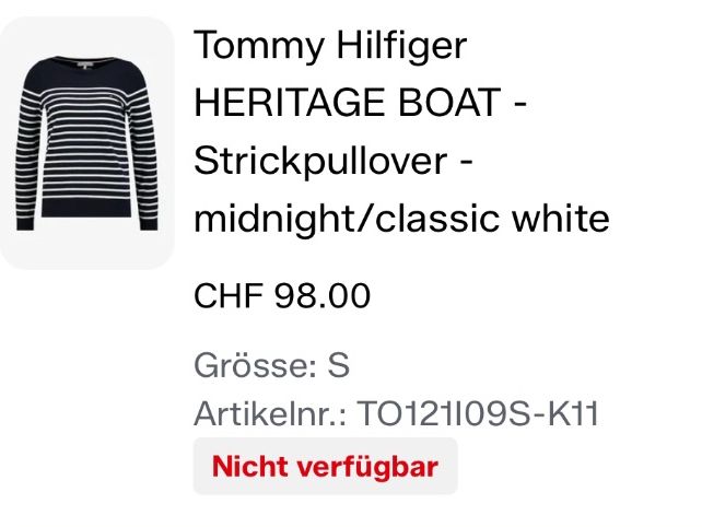Tommy Hilfiger Pulls & Sweat-shirts: Neuwertiger Tommy Hilfiger Pullover gestreift Gr. S – Neuf (Voir description) à Rothrist par Fondgruebe 5