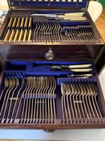Versilbertes Besteck, 12 Personen,Kassette,Top Zustand!
