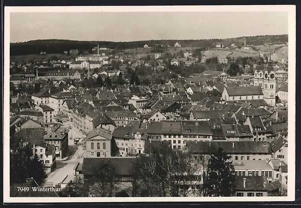 Ansichtskarten: Winterthur, Teilansicht mit Strassenpart – Gebraucht aus Berlin von bartko-reher