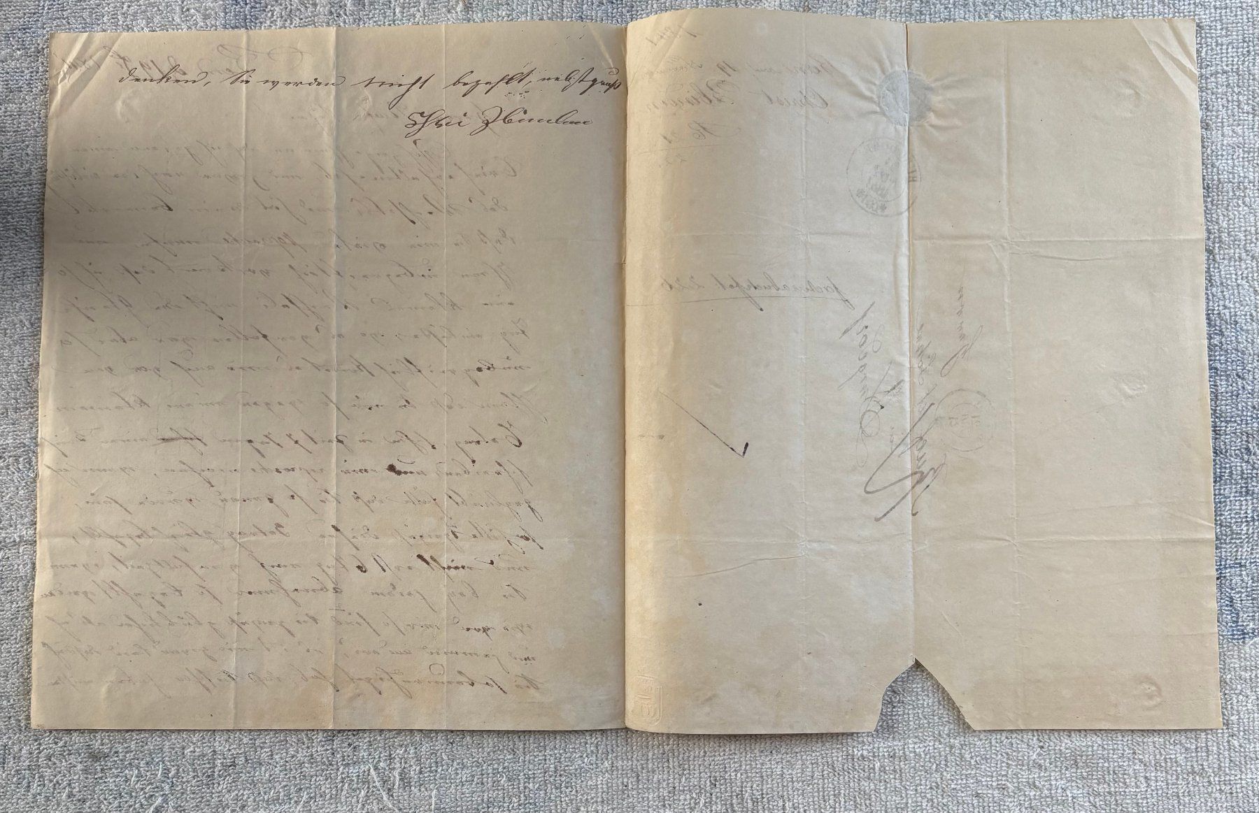 Documenti: ANTIKER BRIEF VON 1841 – Usato da Ostermundigen venduto da Kari1937 5