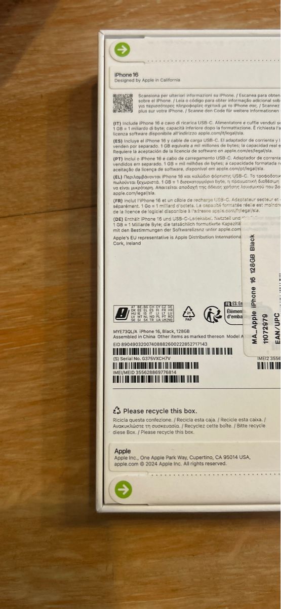 Apple Telefoni cellulari / Smartphones: iPhone 16 128 GB Noir Dual SIM (scellé) – Nuovo e nell'imballaggio originale da Genève venduto da ell_zc8m 3