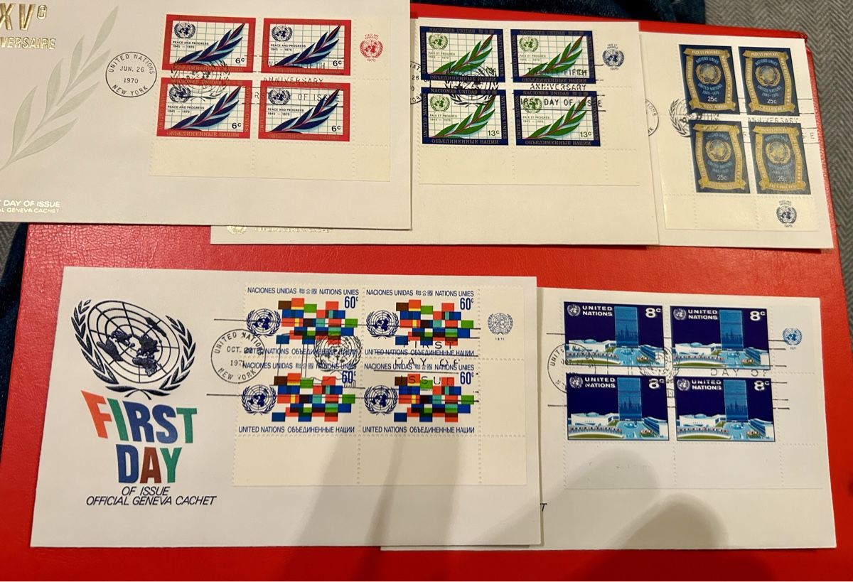 Tutti i francobolli: 5 FDC ONU – Usato da Petit-Lancy venduto da Pierre_le_voyageur