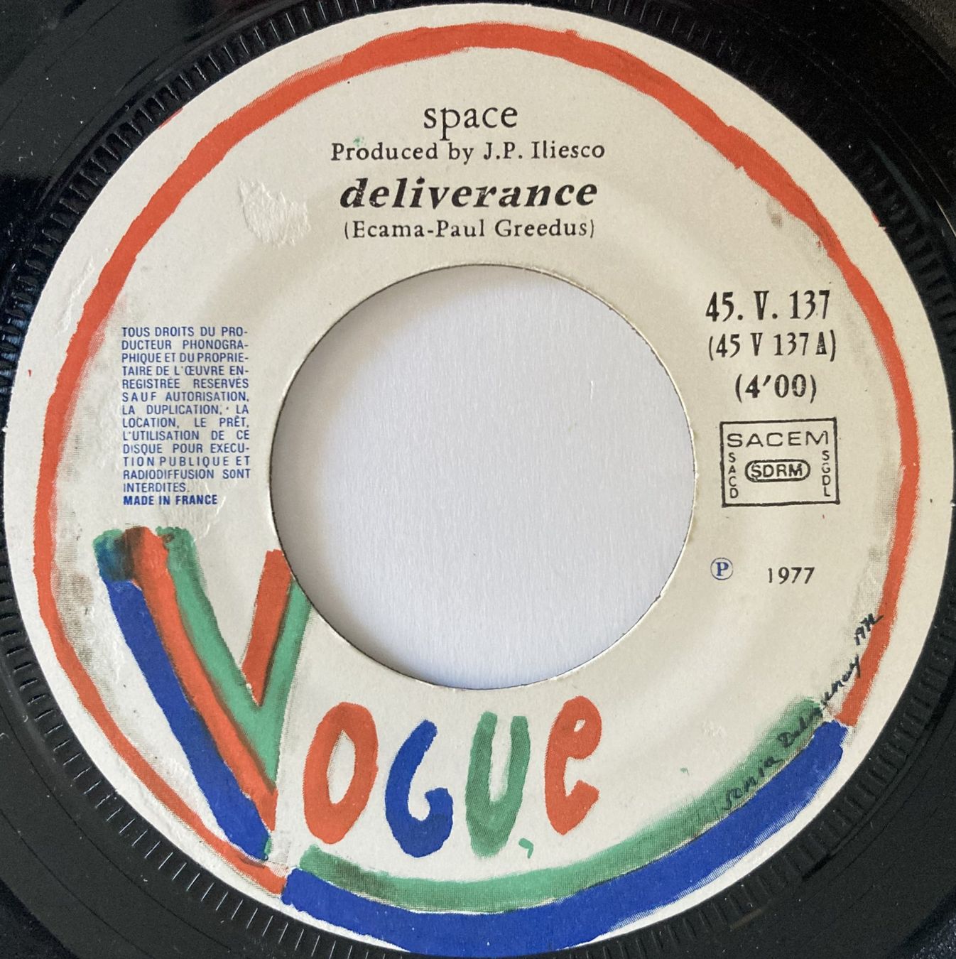 Schallplatten: SPACE - DELIVERANCE – Gebraucht aus Bottens von hotter-than-hell 2
