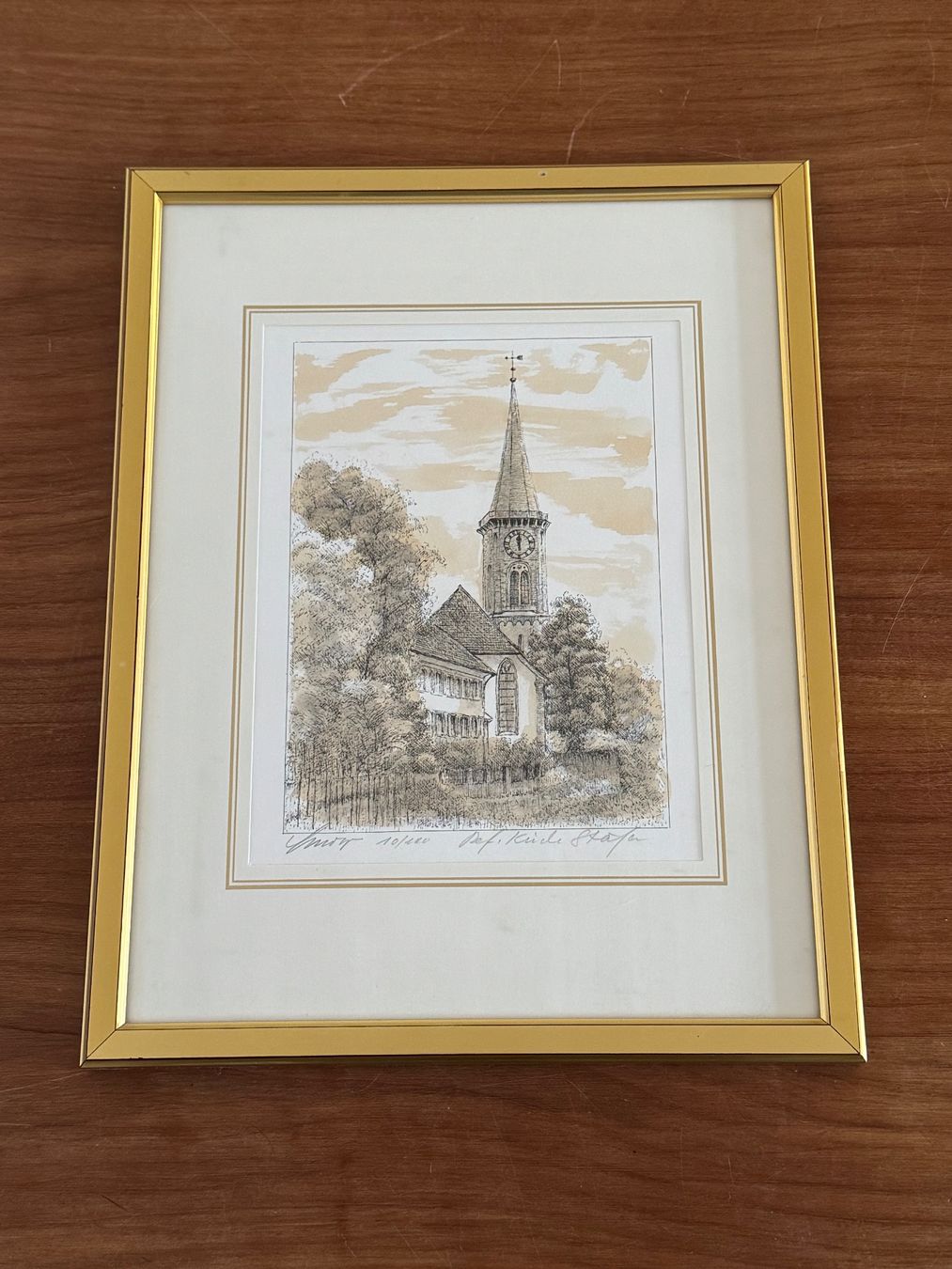 Grafiken & Lithographien: Lithographie Curt Schwitzer "Ref. Kirche Stäfa" #10/100 – Gebraucht aus Zürich von Nobs1 1