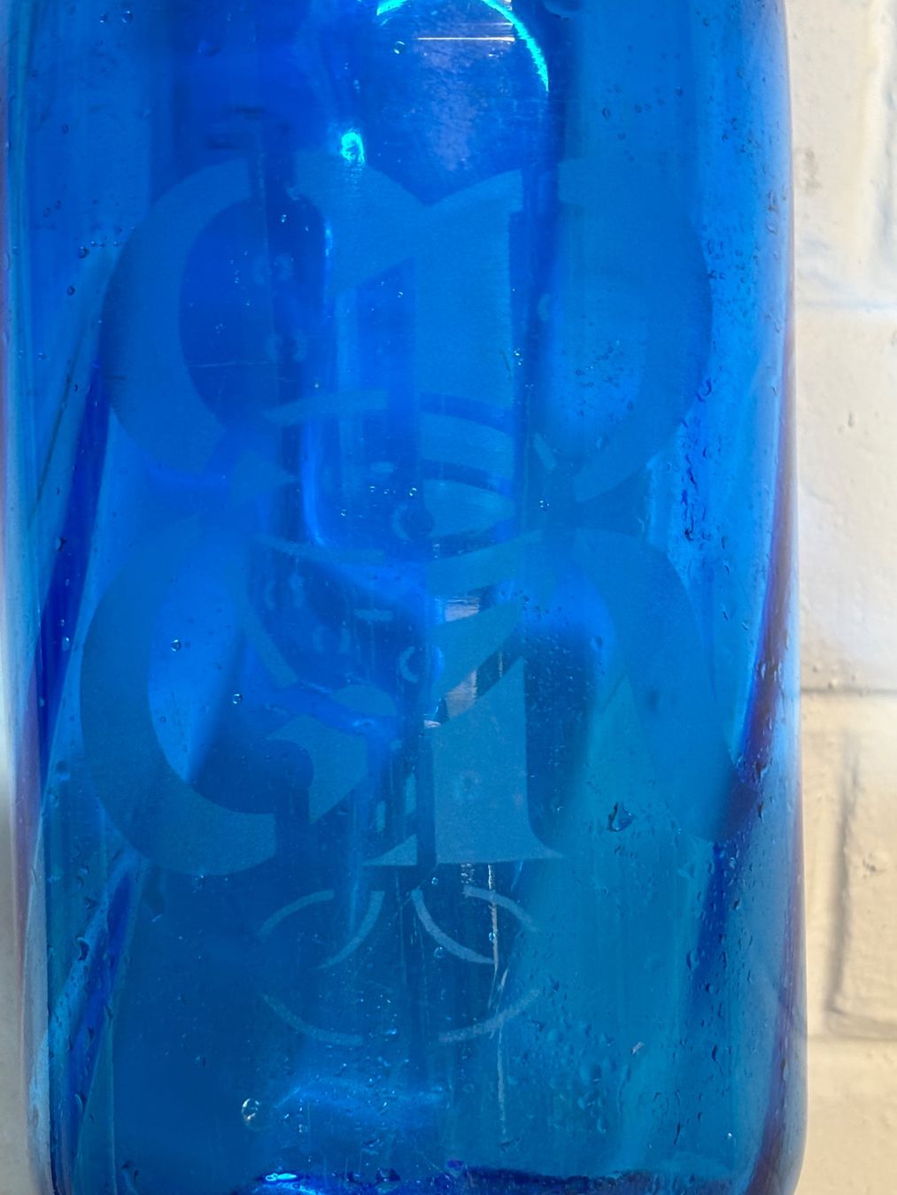 Flaschen: Grosser Siphon aus blauem Glas antik "ER" – Gebraucht aus Hinwil von DaniBachman 2