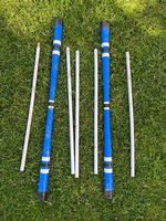 Agility Slalomstangen Weave Poles Hund 6-tlg Set