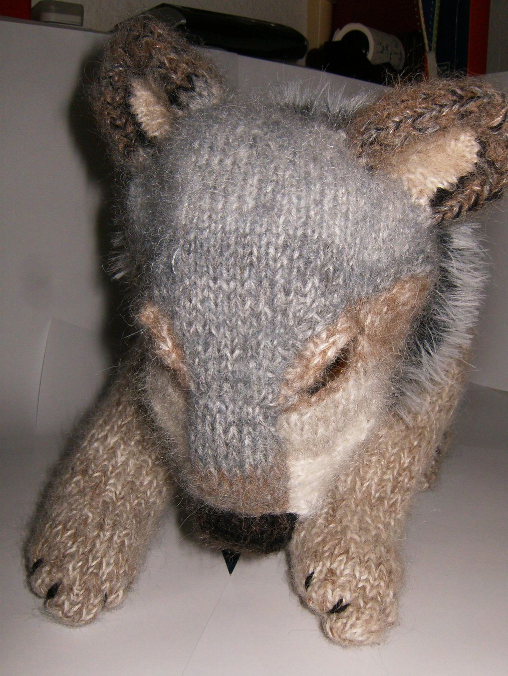 Puppen: Wolf gestrickt – Handarbeit – Einzelanfertigung – Gebraucht aus Liesberg von Mikado1965
