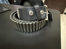 Killer Black Leather Metal Studded Belt, Fallen
