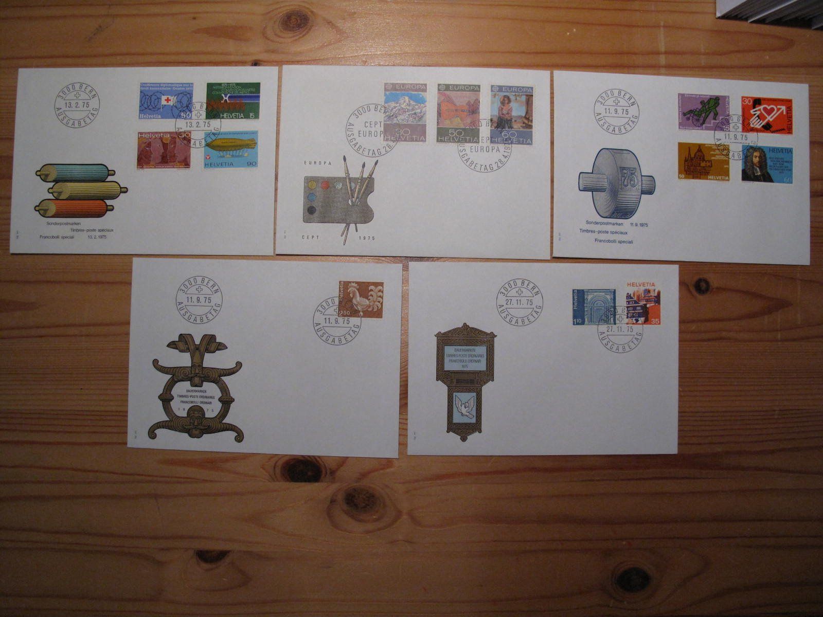 Tutti i francobolli: Schweiz FDC 1975 – Usato da Wil SG venduto da fva01