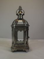 Windlicht aus Metall und Glas, Garten Deko