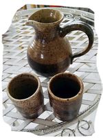 Keramik Set Krug mit 2 Bechern