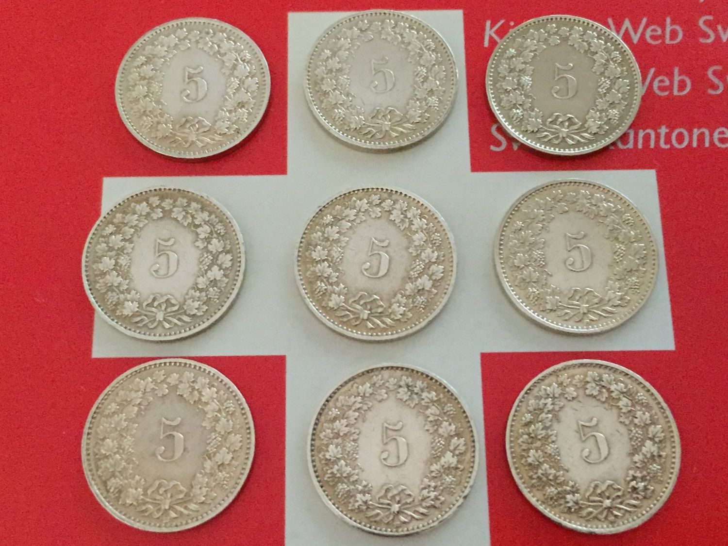 Tutti le monete: 5 Rappen 1981 - 1989 komplett – Usato da Elsau venduto da herbybay 3