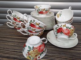 12-teiliges Set Teetassen mit Unterteller / Tee Kaffee Tasse