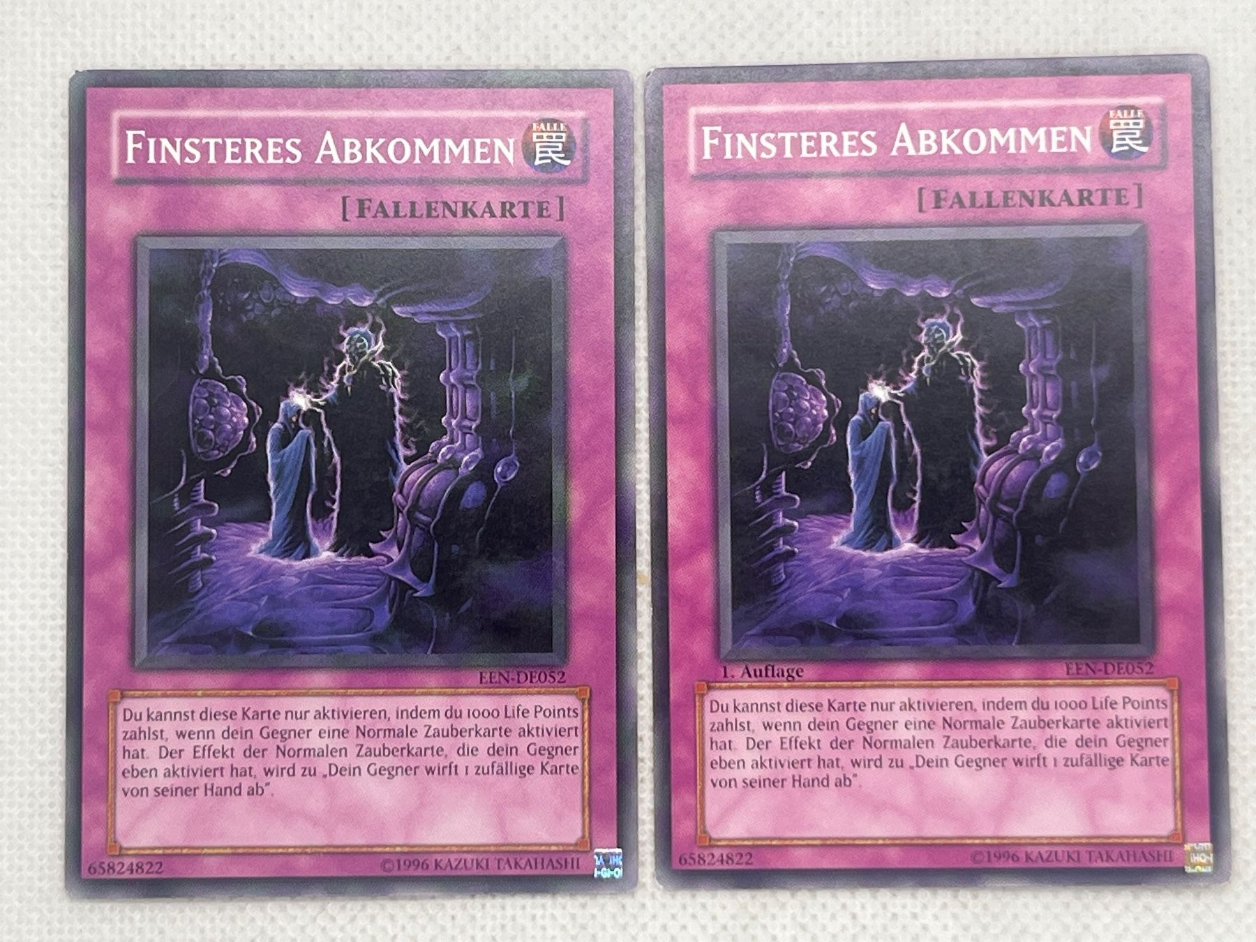 Yugioh Carte collezionabili: 2x Finsteres Abkommen Fallenkarte – Usato da Hinterkappelen venduto da Kim1992
