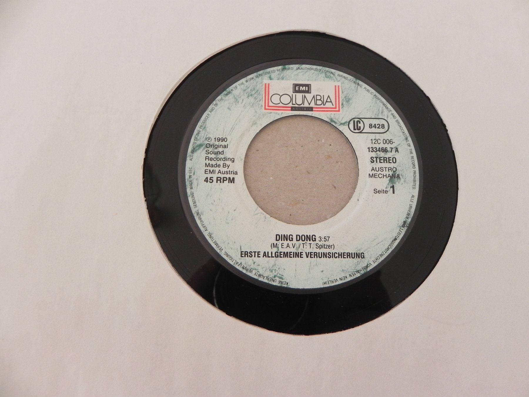 Dischi in vinile: Single 7 " Austria Ulk Pop Rock Band EAV 1990 Ding Dong – Usato da Siebnen venduto da krimsie 2