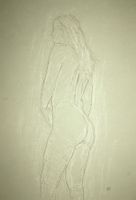 Akt Zeichnung: Pen chalk side